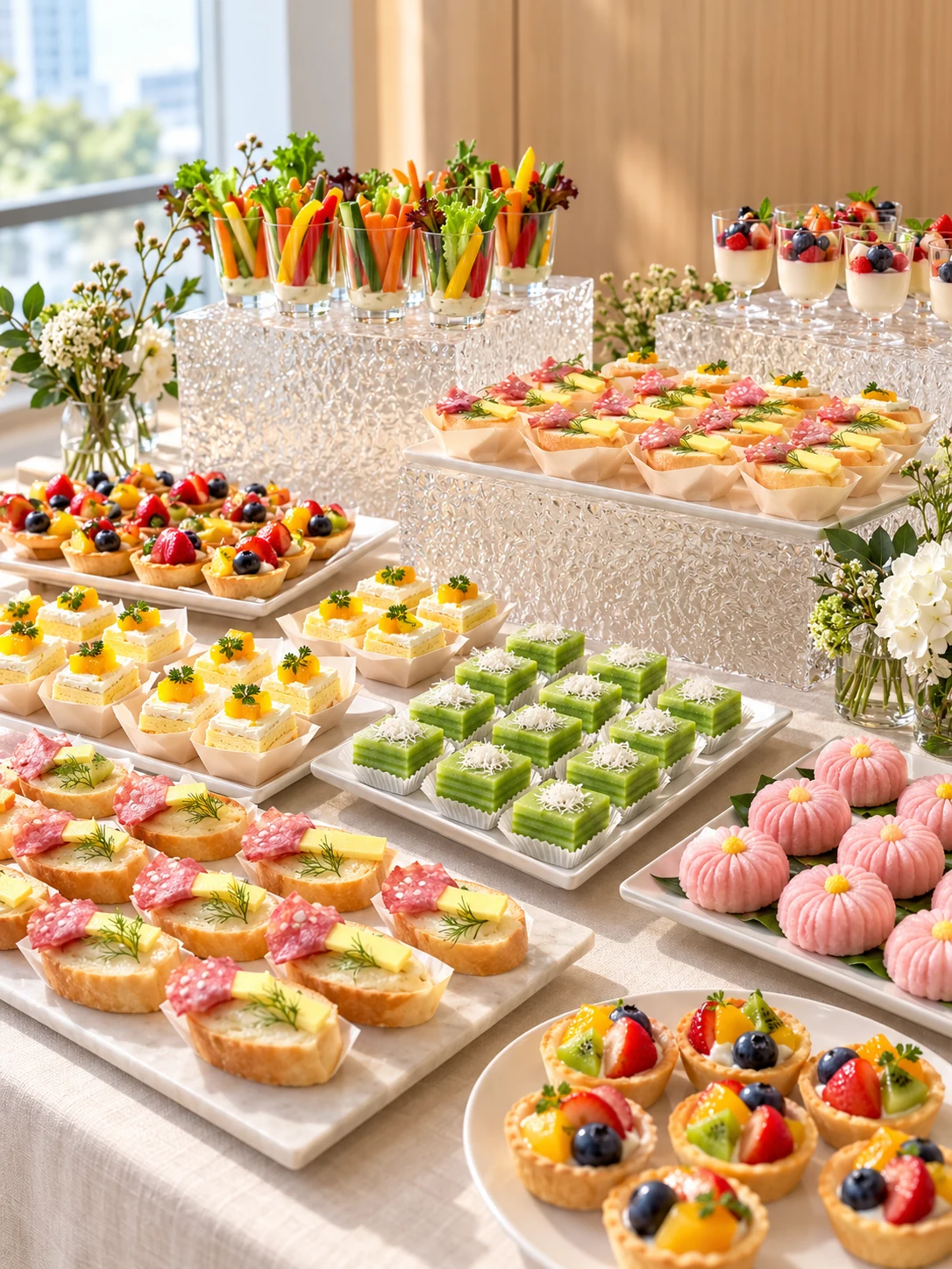 Corporate dessert-table scene concept